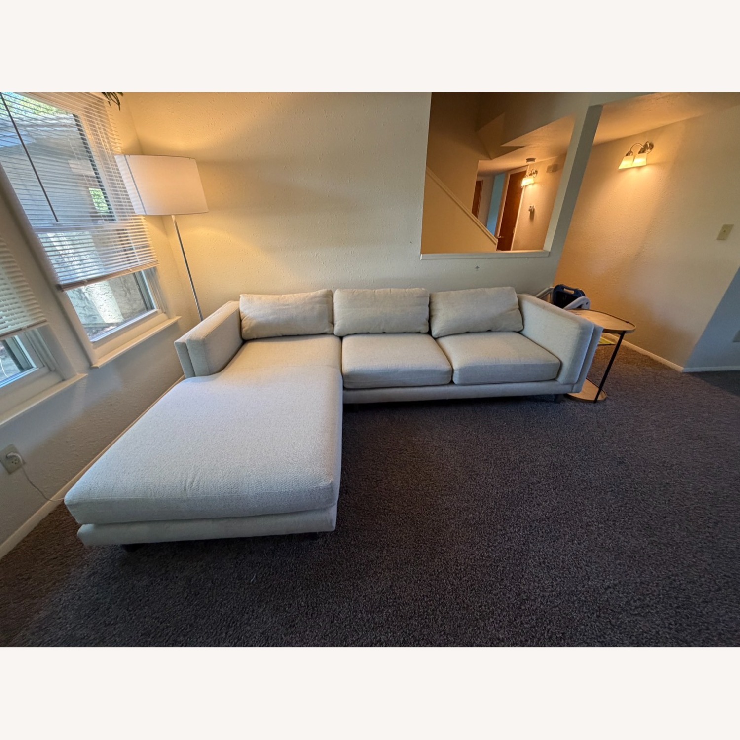 Room & Board Cade White Fabric 2 Piece Sectional - image-10
