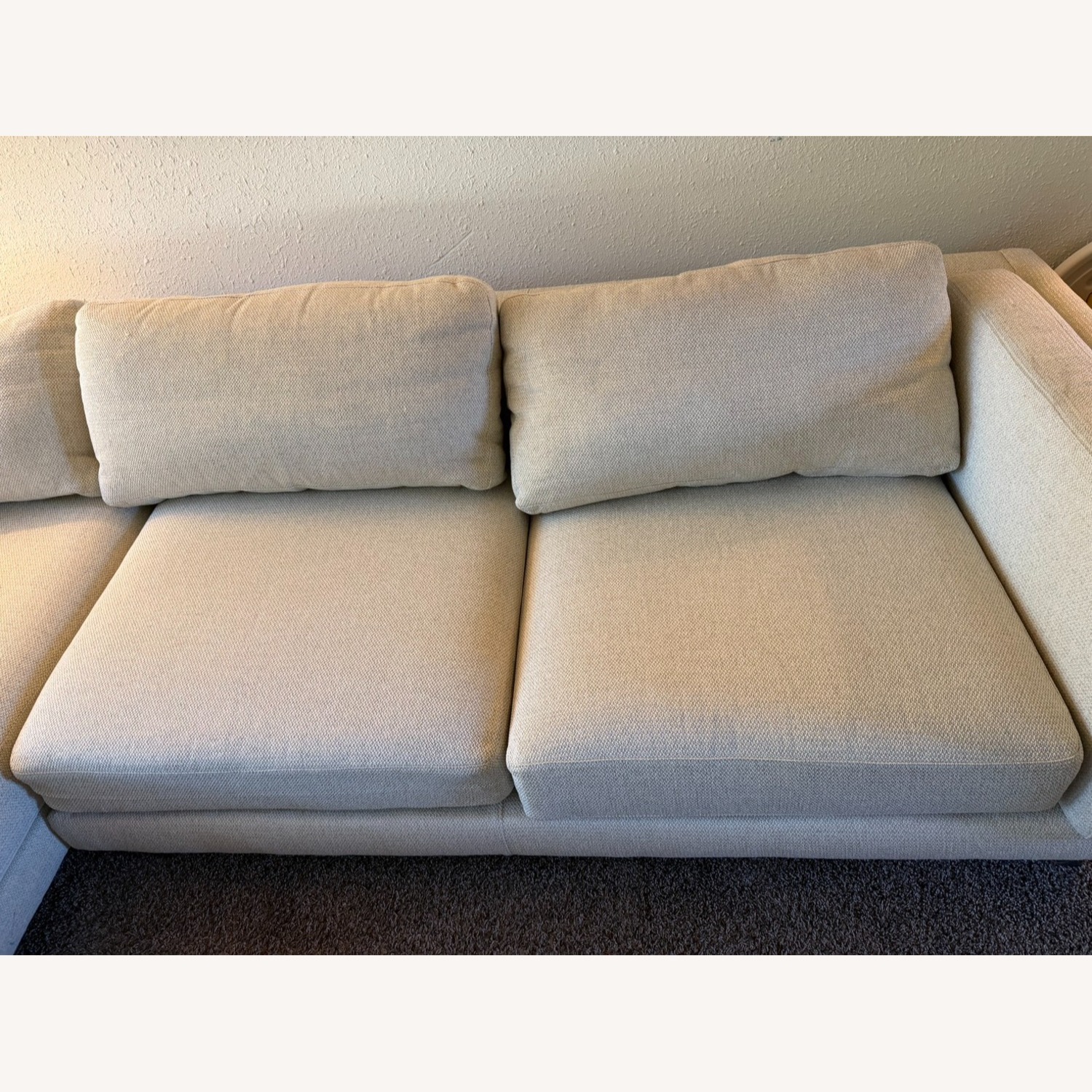 Room & Board Cade White Fabric 2 Piece Sectional - image-6