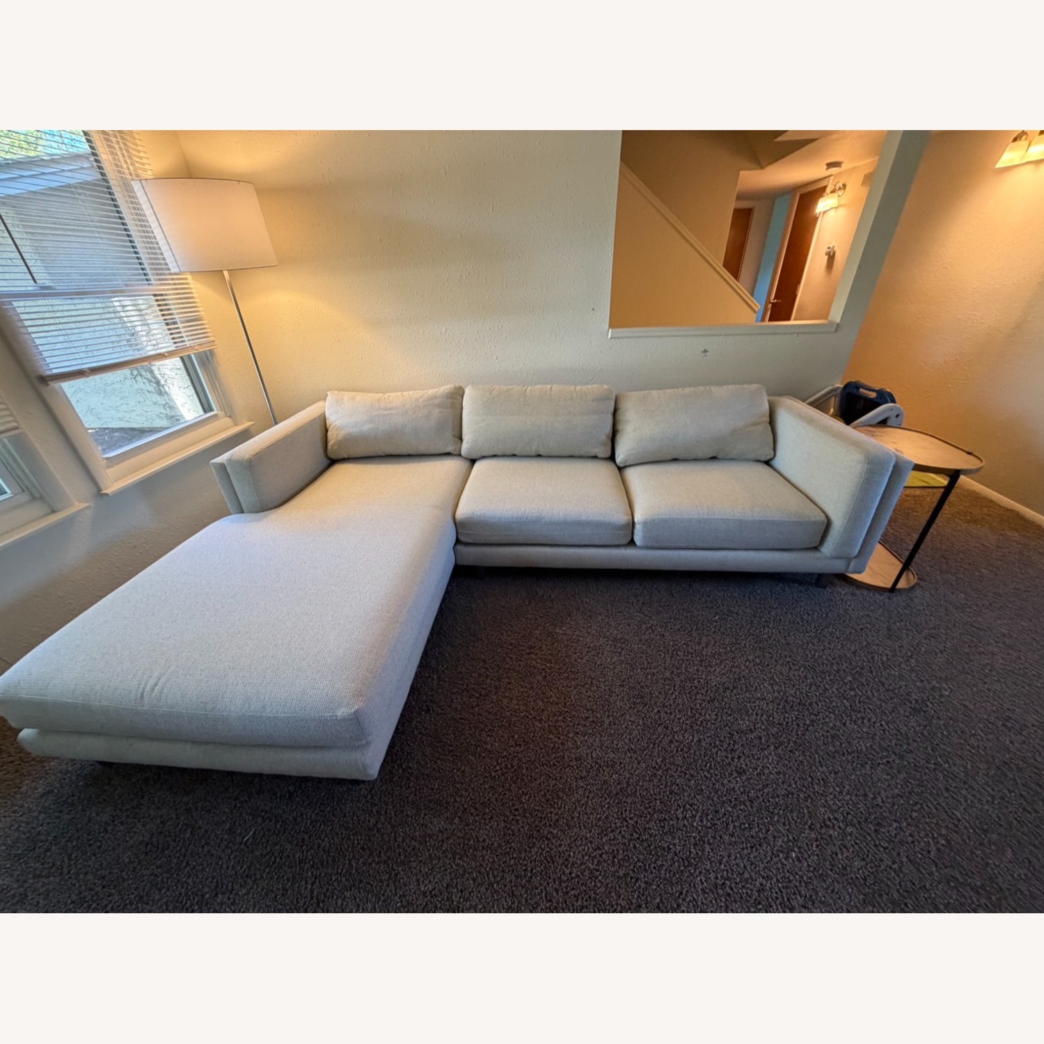 Room & Board Cade White Fabric 2 Piece Sectional - image-2