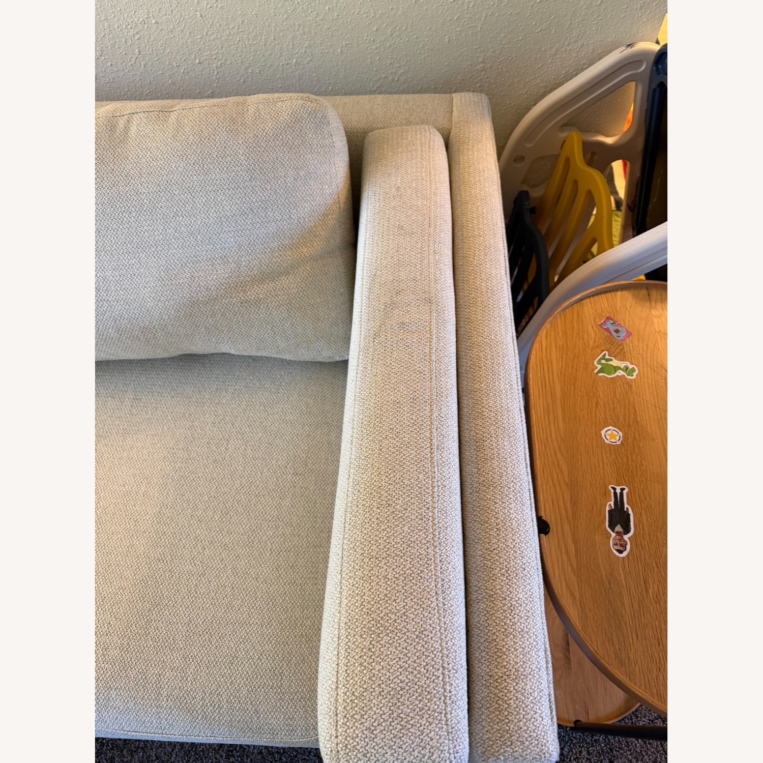 Room & Board Cade White Fabric 2 Piece Sectional - image-7
