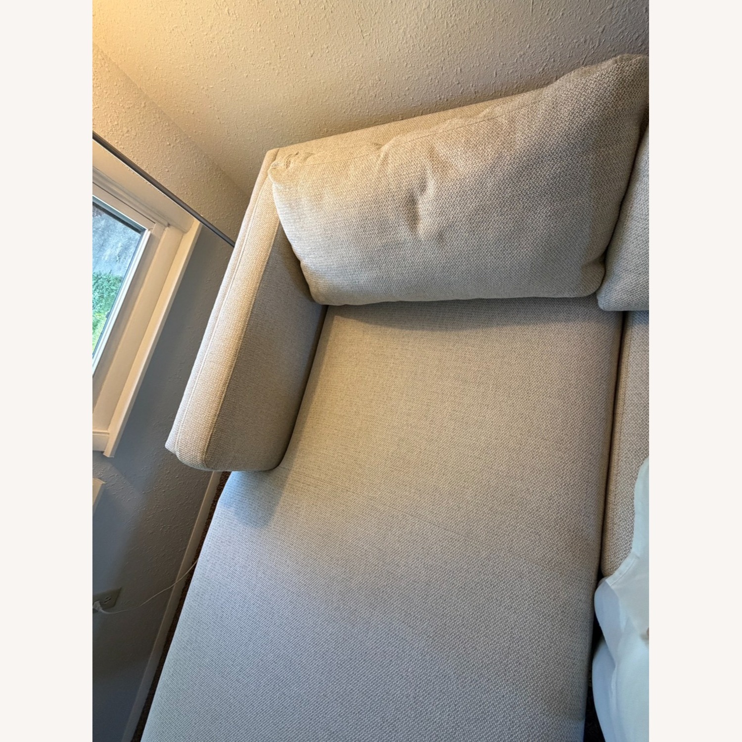 Room & Board Cade White Fabric 2 Piece Sectional - image-12