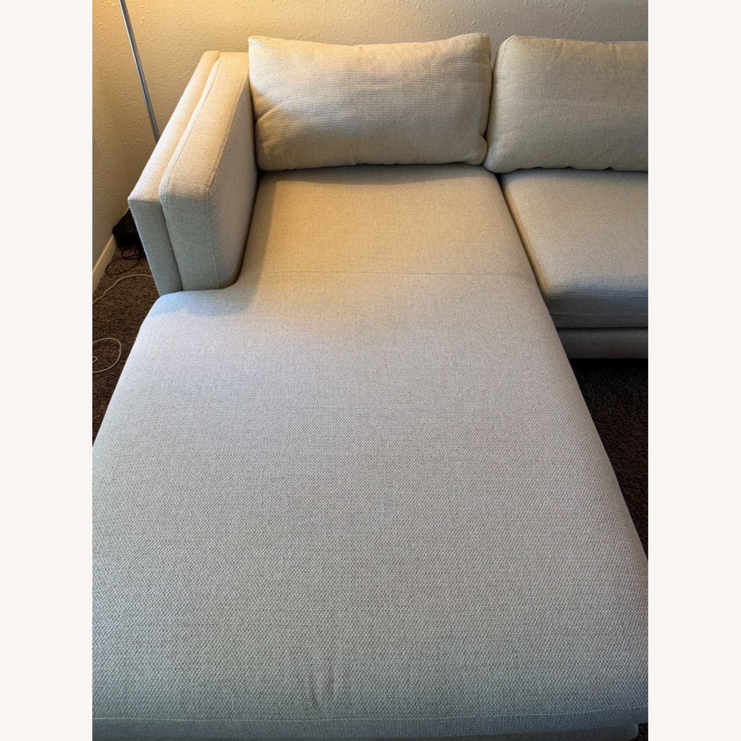 Room & Board Cade White Fabric 2 Piece Sectional - image-5