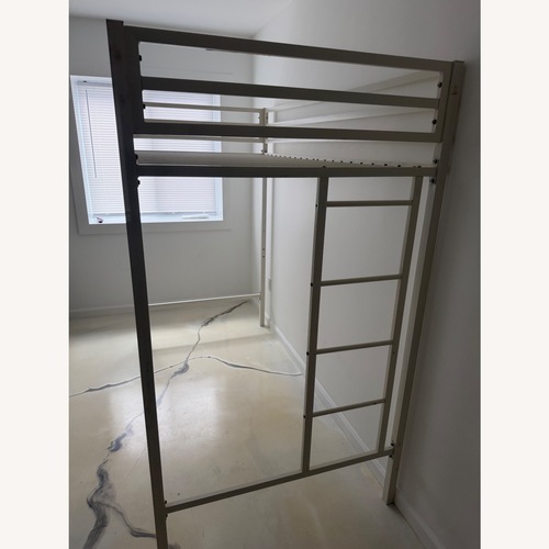 Used Chicago Loft Bed White Metal Bunk Bed for sale on AptDeco