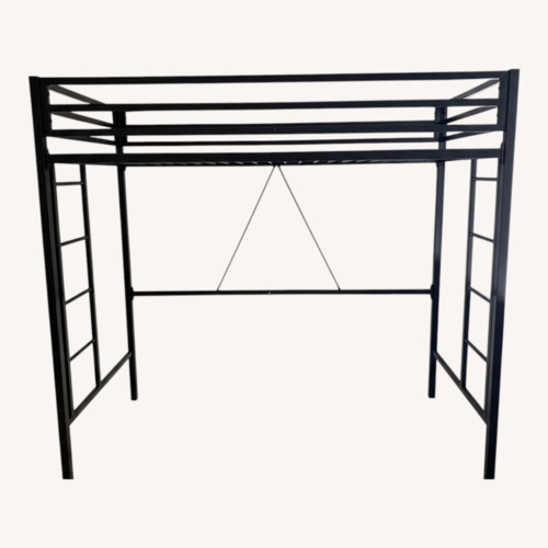 Used Chicago Loft Bed White Metal Bunk Bed for sale on AptDeco