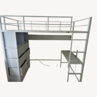 White Metal Bunk Bed