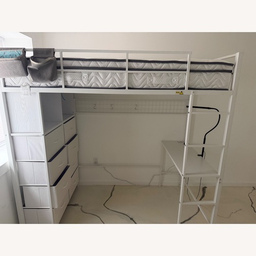 Used White Metal Bunk Bed for sale on AptDeco