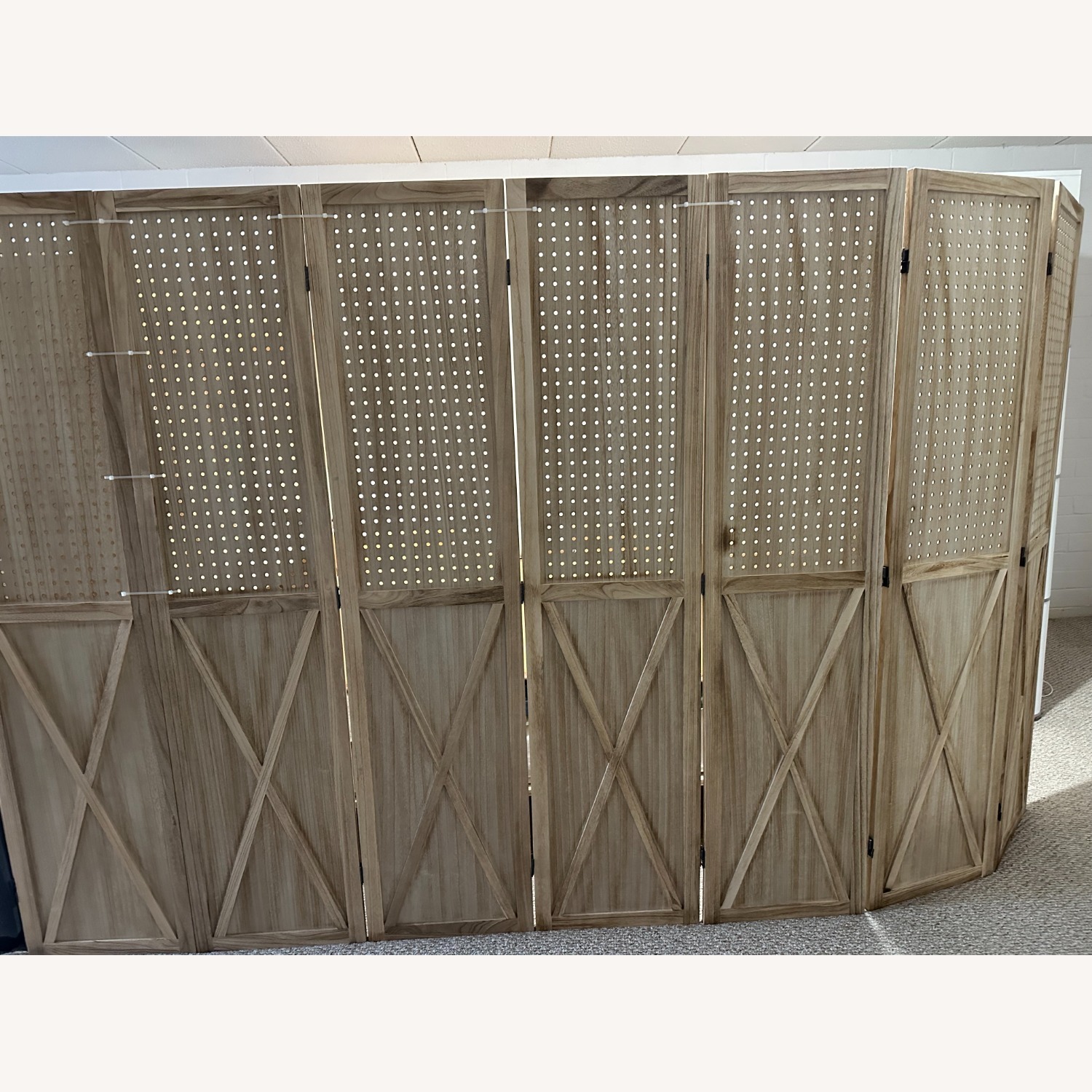 Vintage/Antique Light Brown Room Divider - image-1