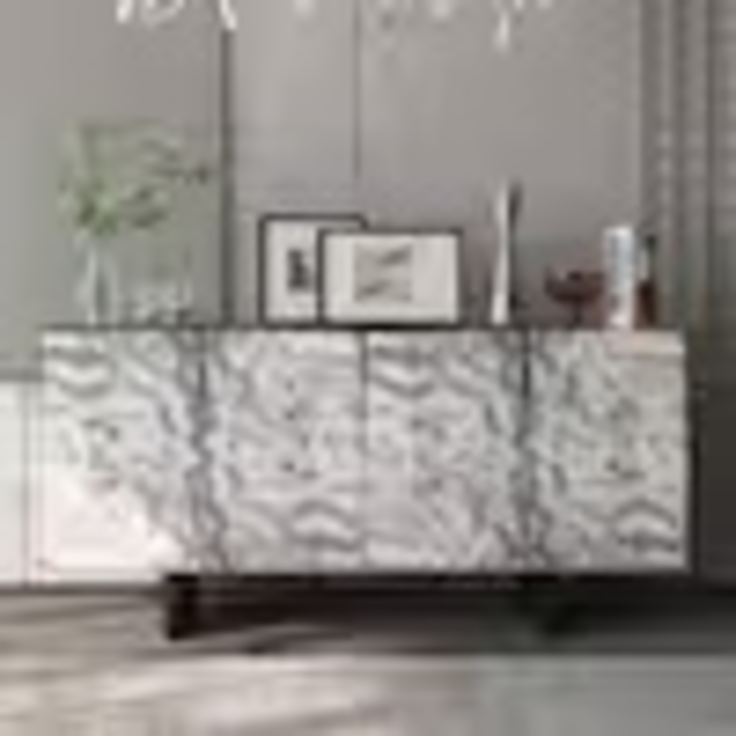 Home Depot Black Accent Cabinet Sideboards with 4-Doors - image-4