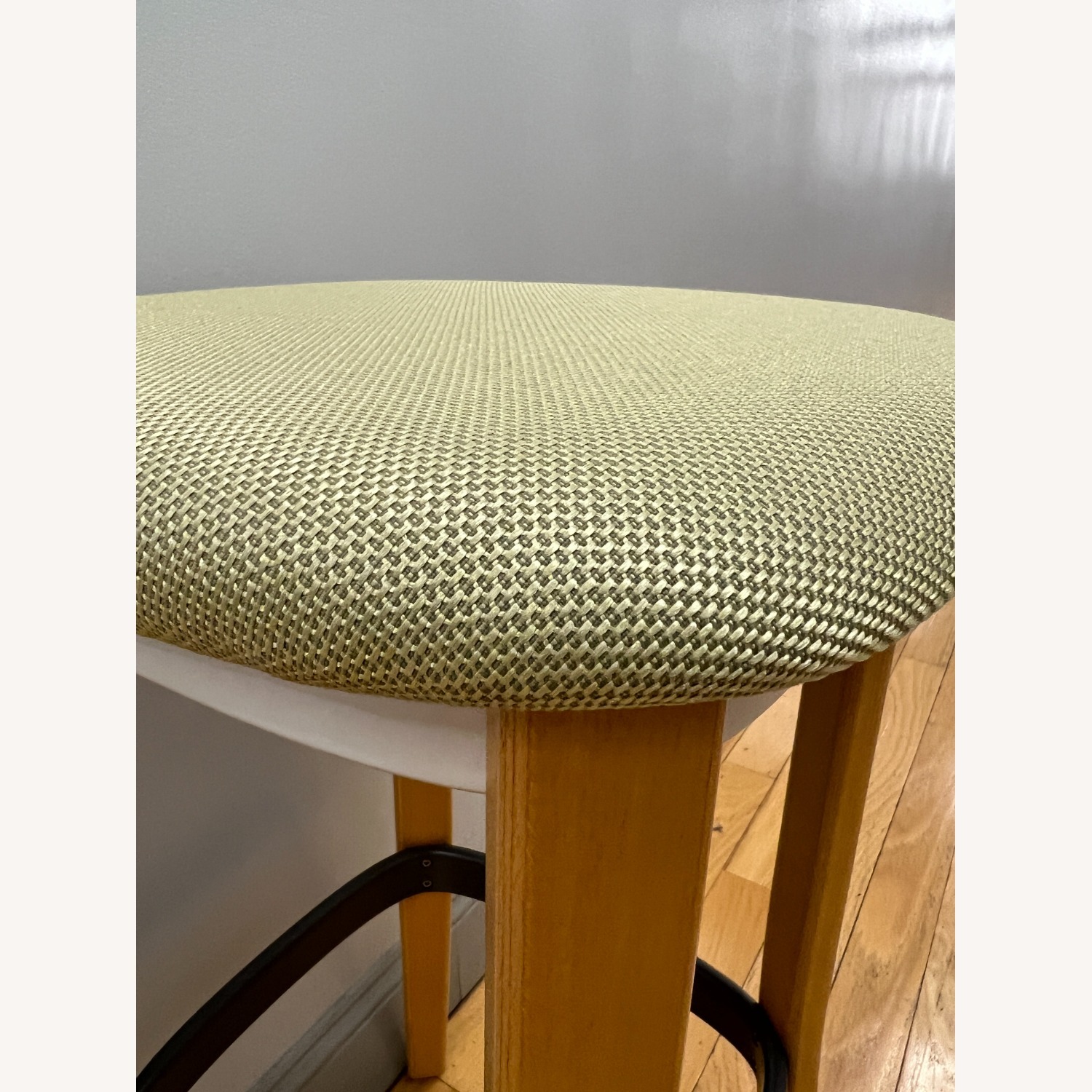 Teknion Zones Backless Yellow Wood Stool - image-3