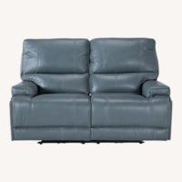 Living Spaces Blue Loveseat