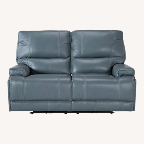 Used Living Spaces Blue Loveseat for sale on AptDeco