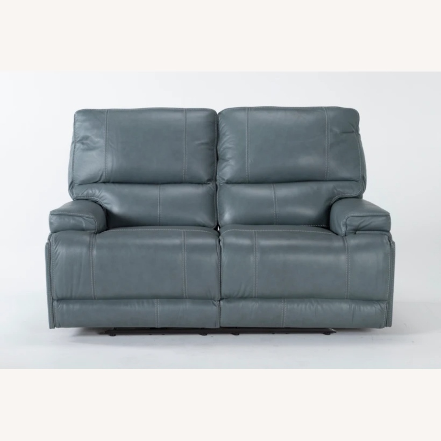 Living Spaces Blue Loveseat - image-8