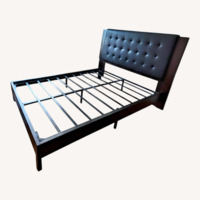 Calligaris Dark Brown Wood Queen Bed