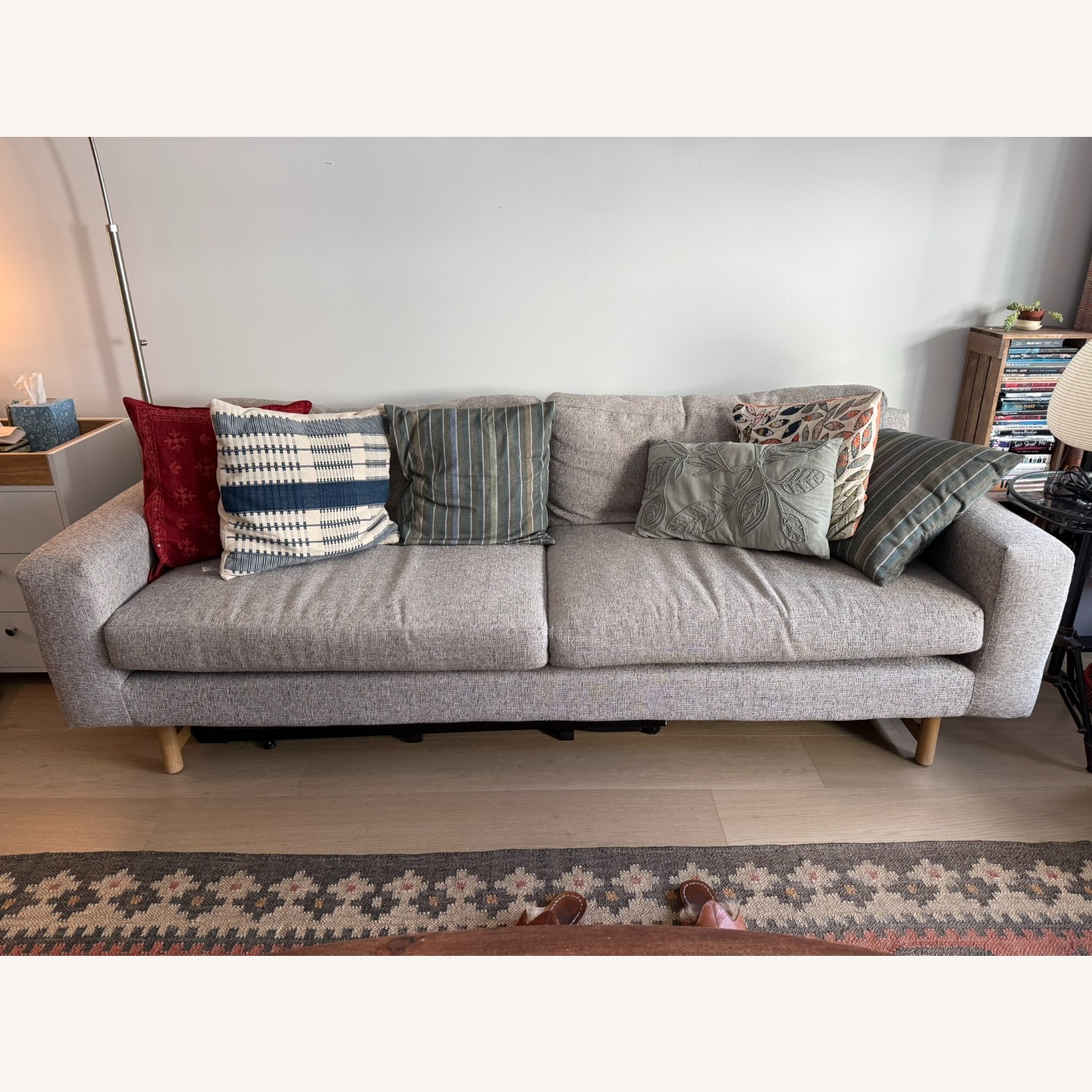 West Elm Grey 82" Sofa - image-1
