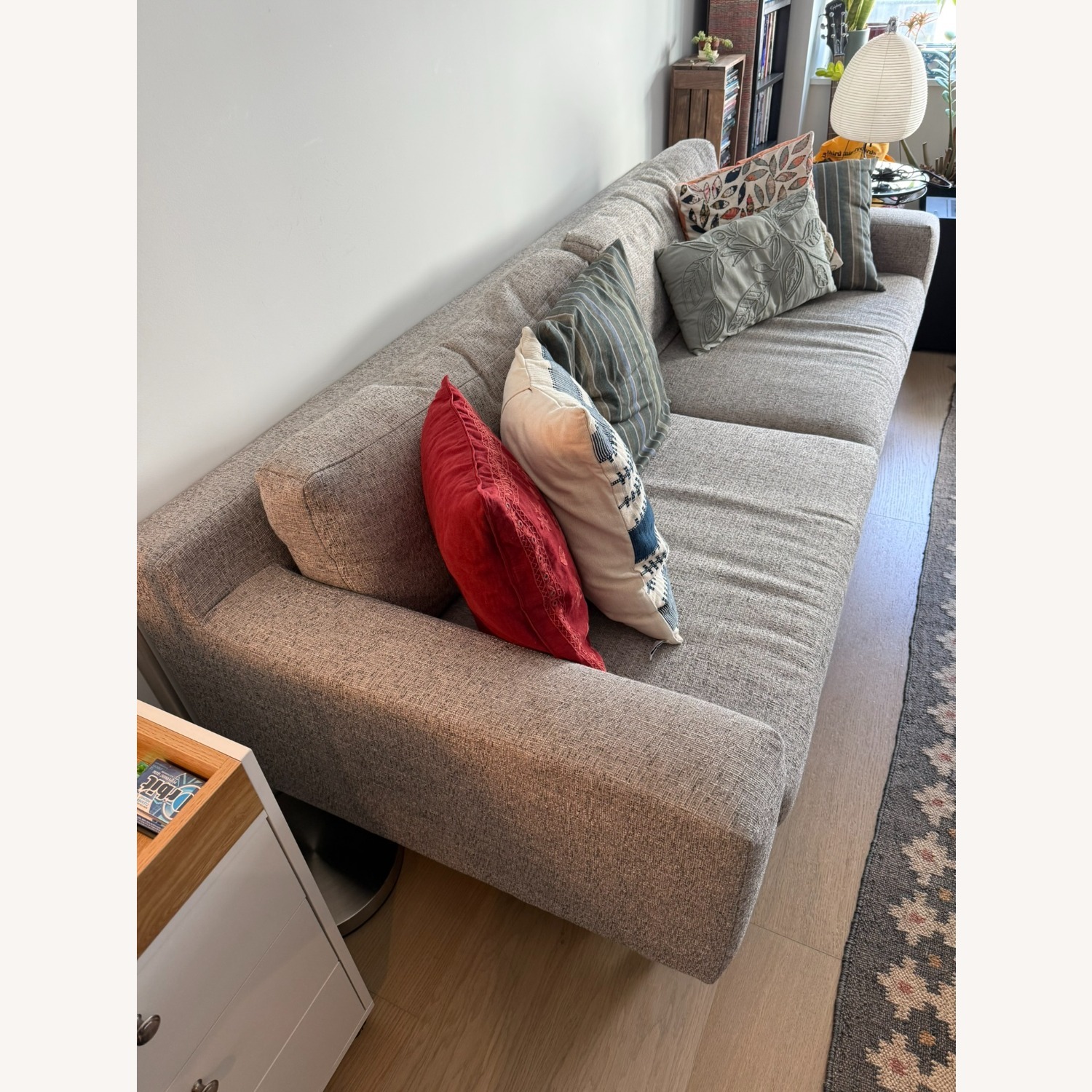 West Elm Grey 82" Sofa - image-2