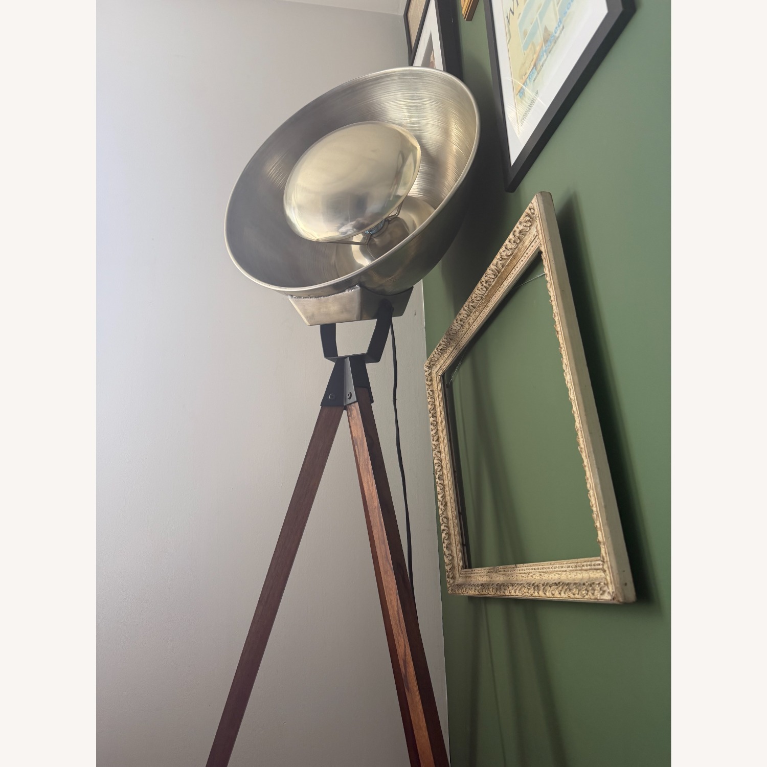 Industrial Tripod Spotlight Floor Lamp - image-4