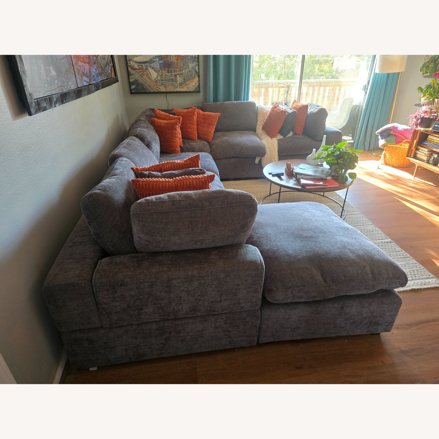 Wayfair Dark Gray Fabric 3+ Piece Sectional - image-3