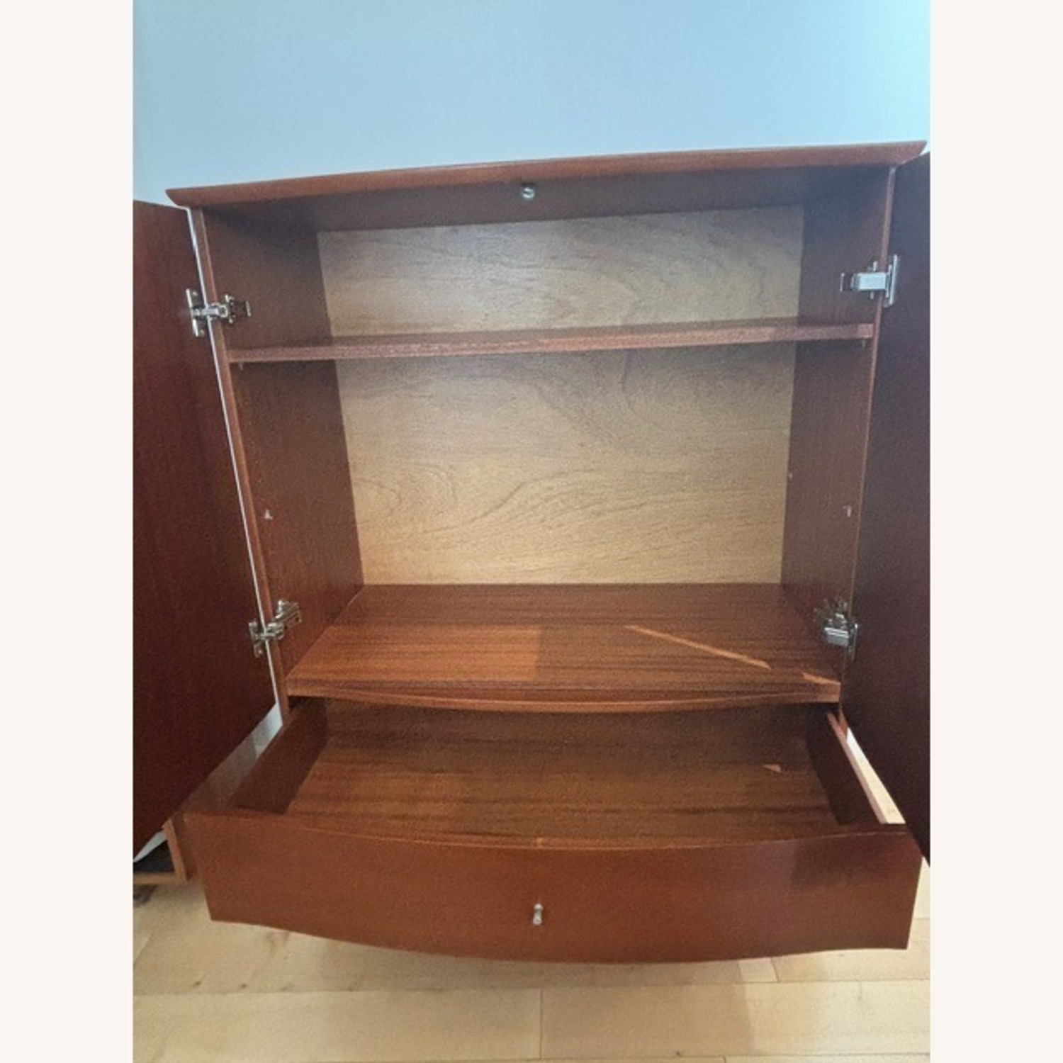 Mobican Armoire Warm Cherry Finish - image-4