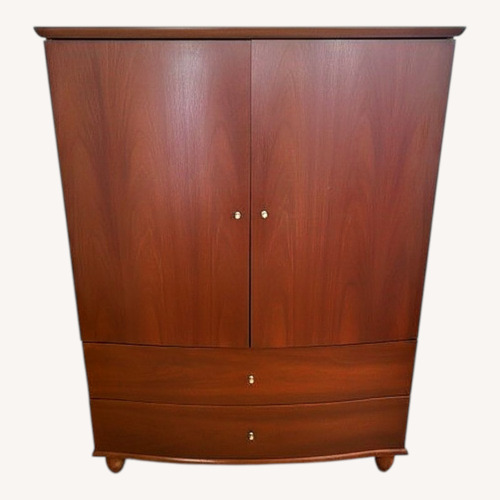Used Mobican Armoire Warm Cherry Finish for sale on AptDeco
