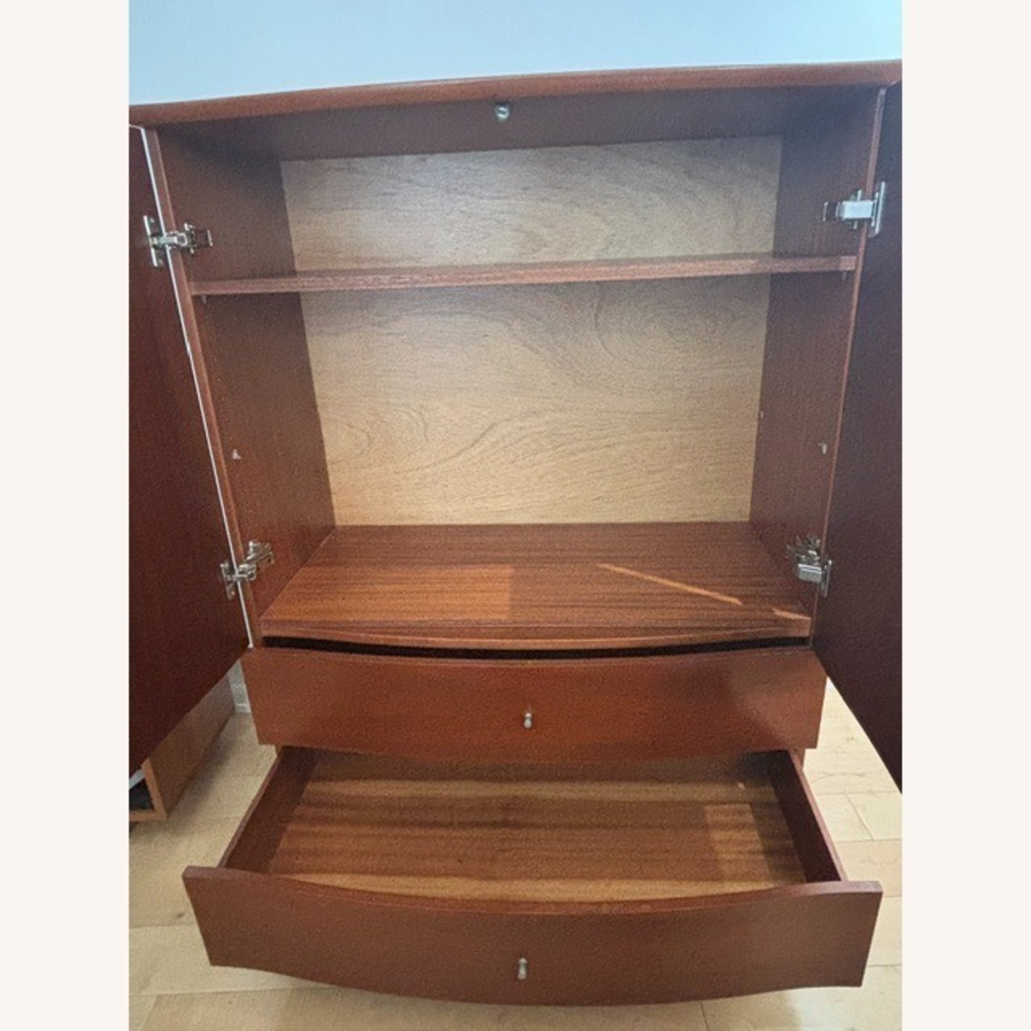 Mobican Armoire Warm Cherry Finish - image-5