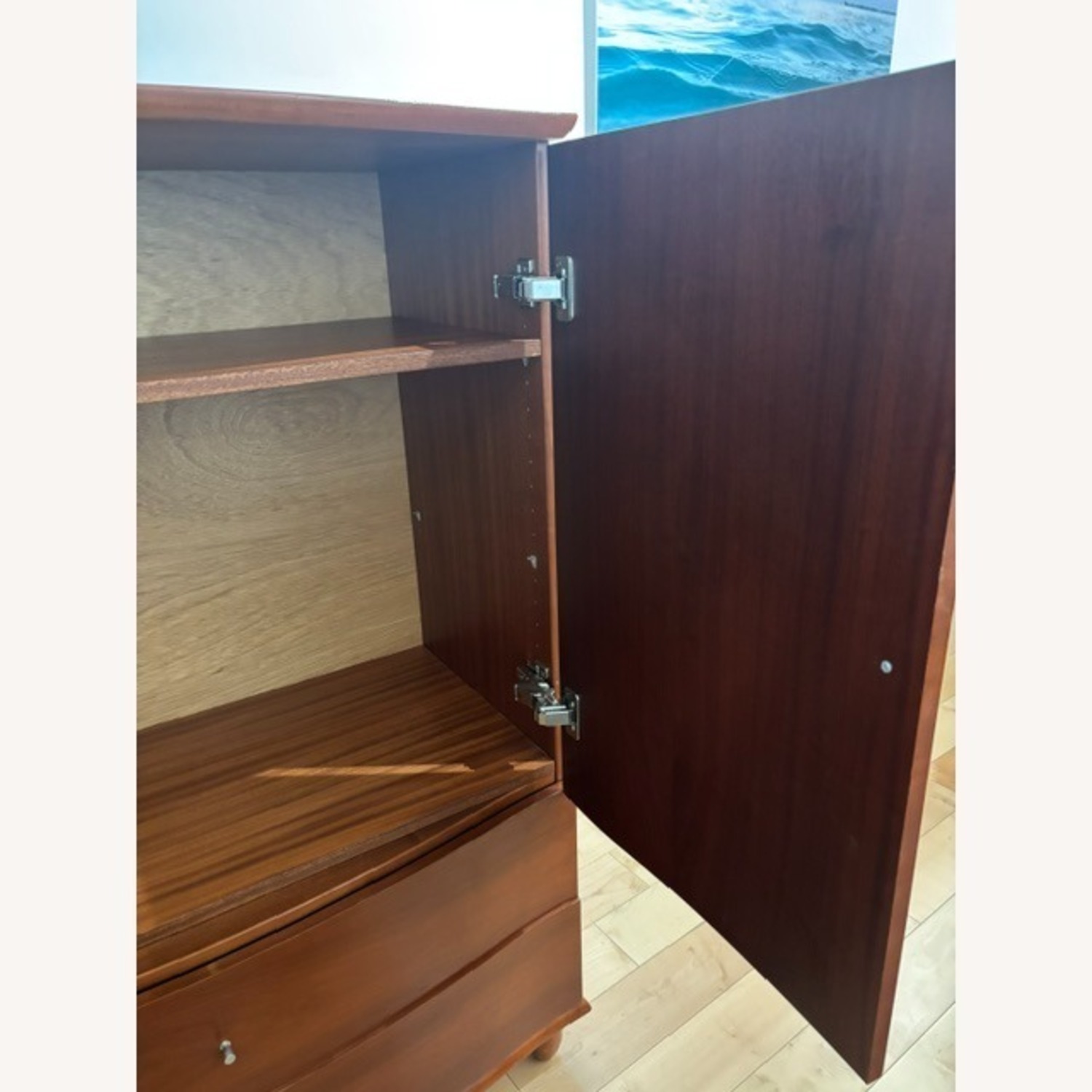 Mobican Armoire Warm Cherry Finish - image-8