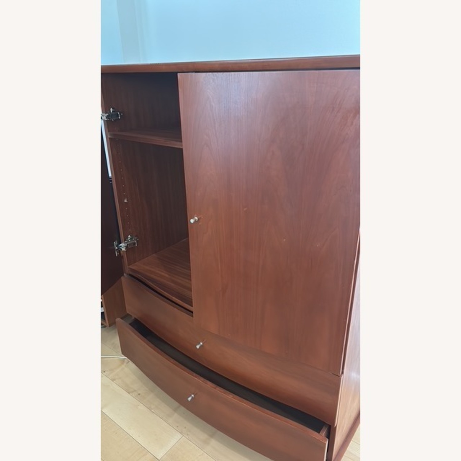 Mobican Armoire Warm Cherry Finish - image-6