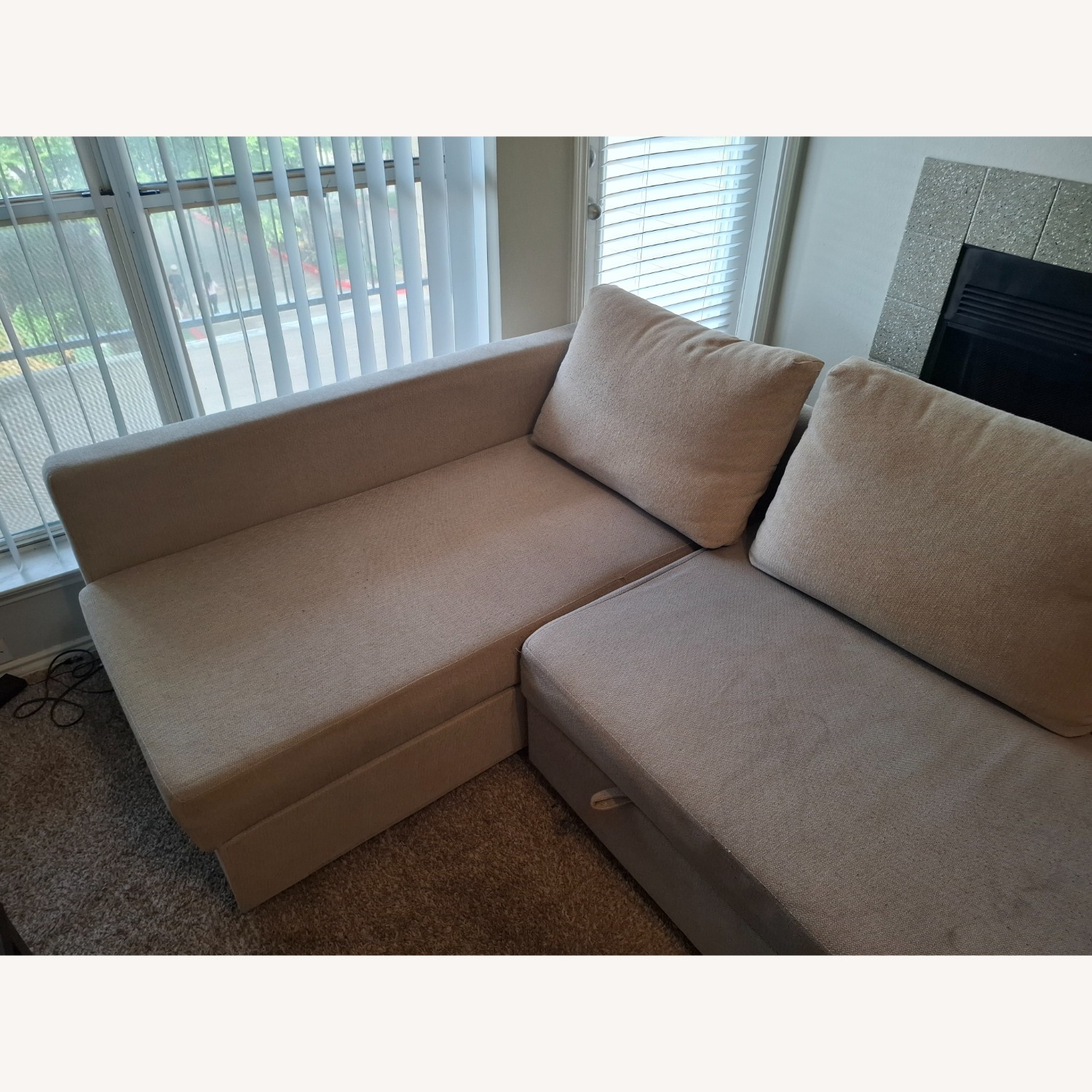 IKEA Friheten Light Brown Fabric 3+ Seater Sofa - image-2