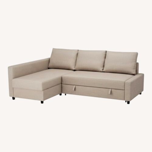Used IKEA Friheten Light Brown Fabric 3+ Seater Sofa for sale on AptDeco