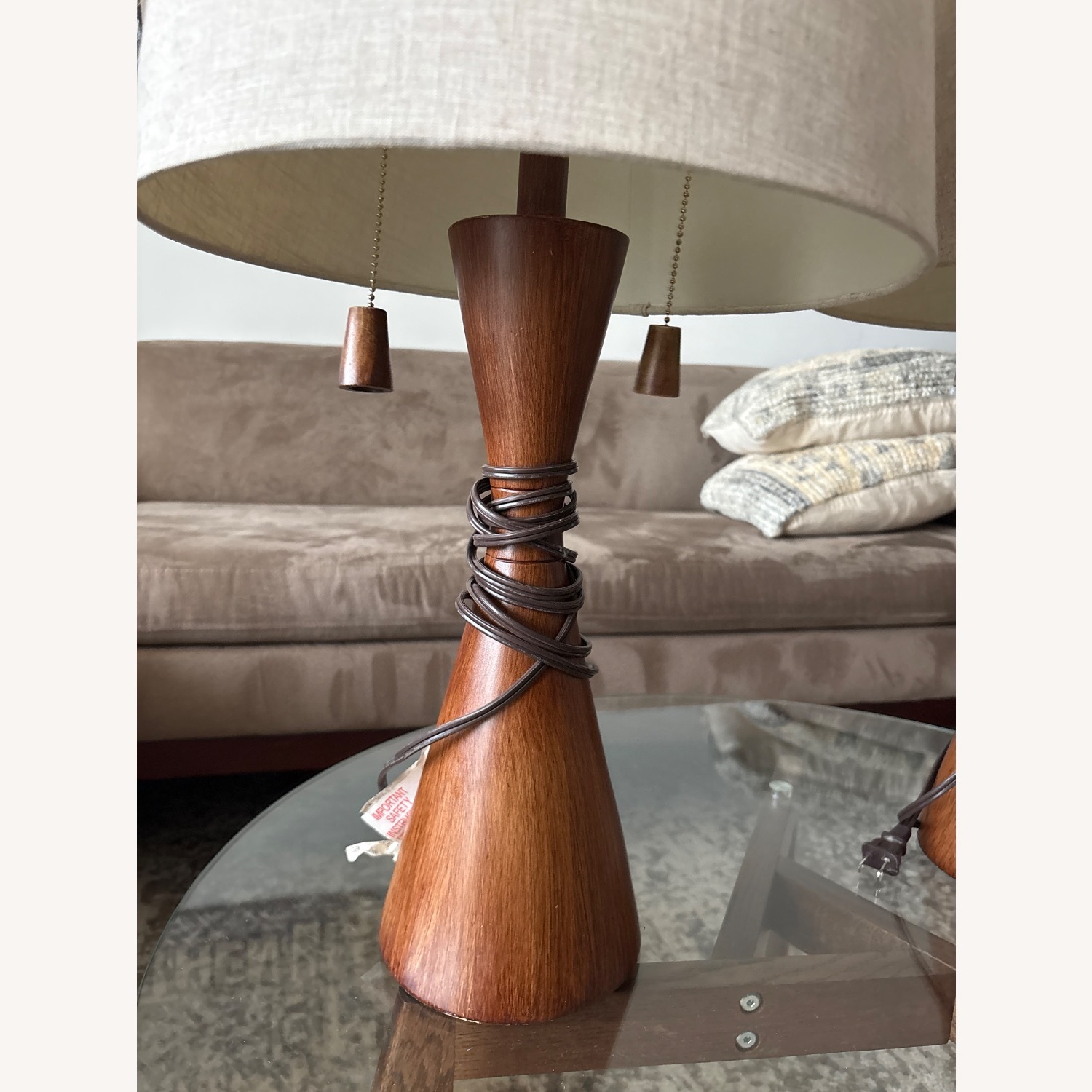 Light Brown Wood Table Lamps - image-2