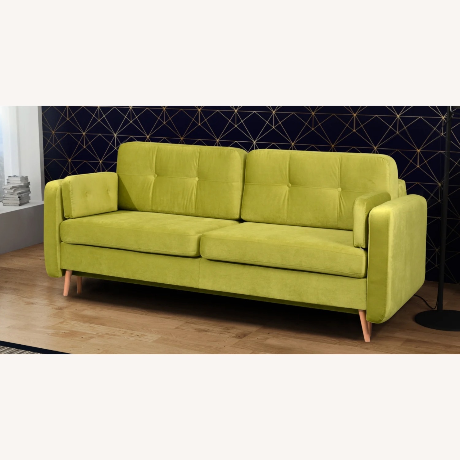 CISCO Brothers Manhattan Green Fabric Sleeper Sofa - image-6