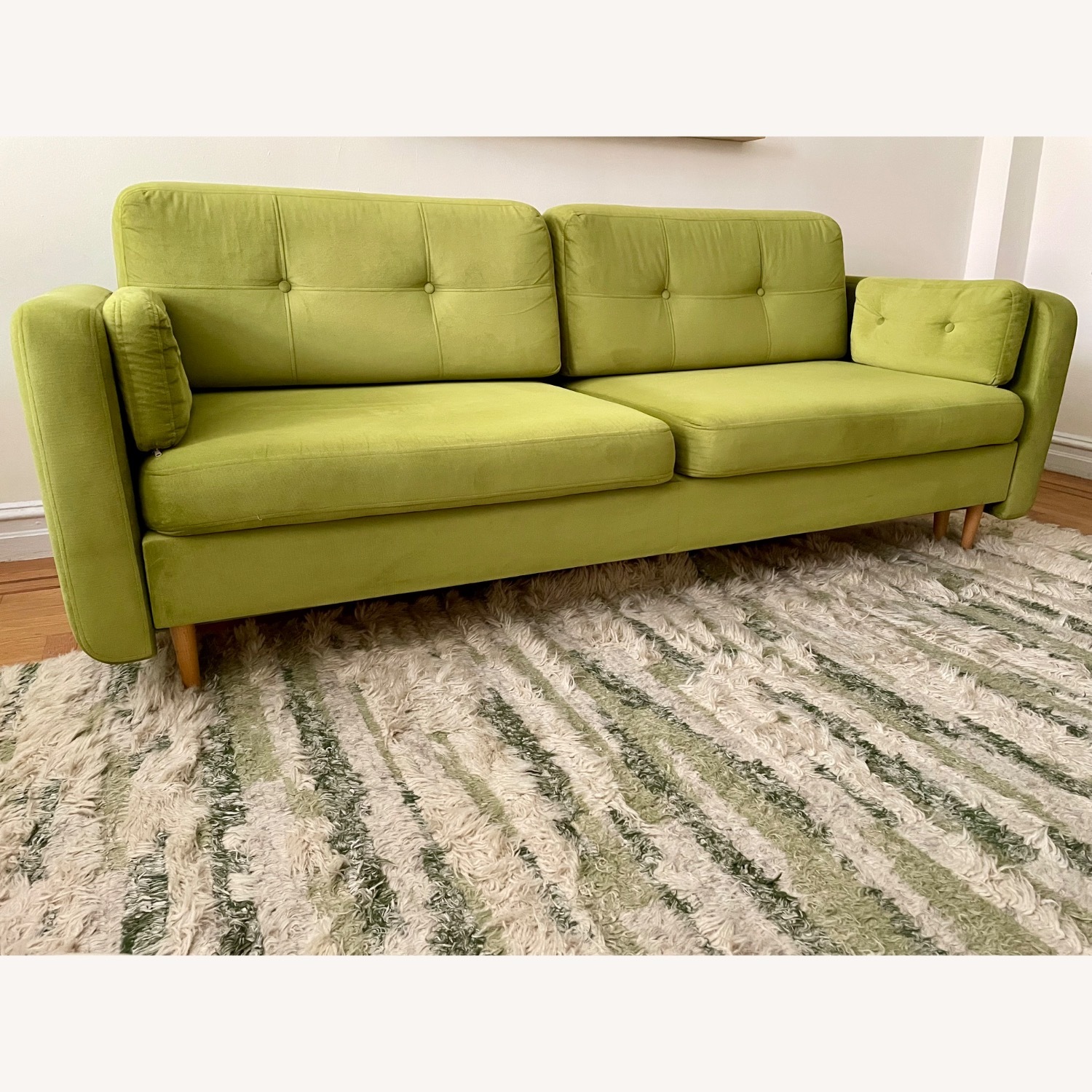 CISCO Brothers Manhattan Green Fabric Sleeper Sofa - image-1