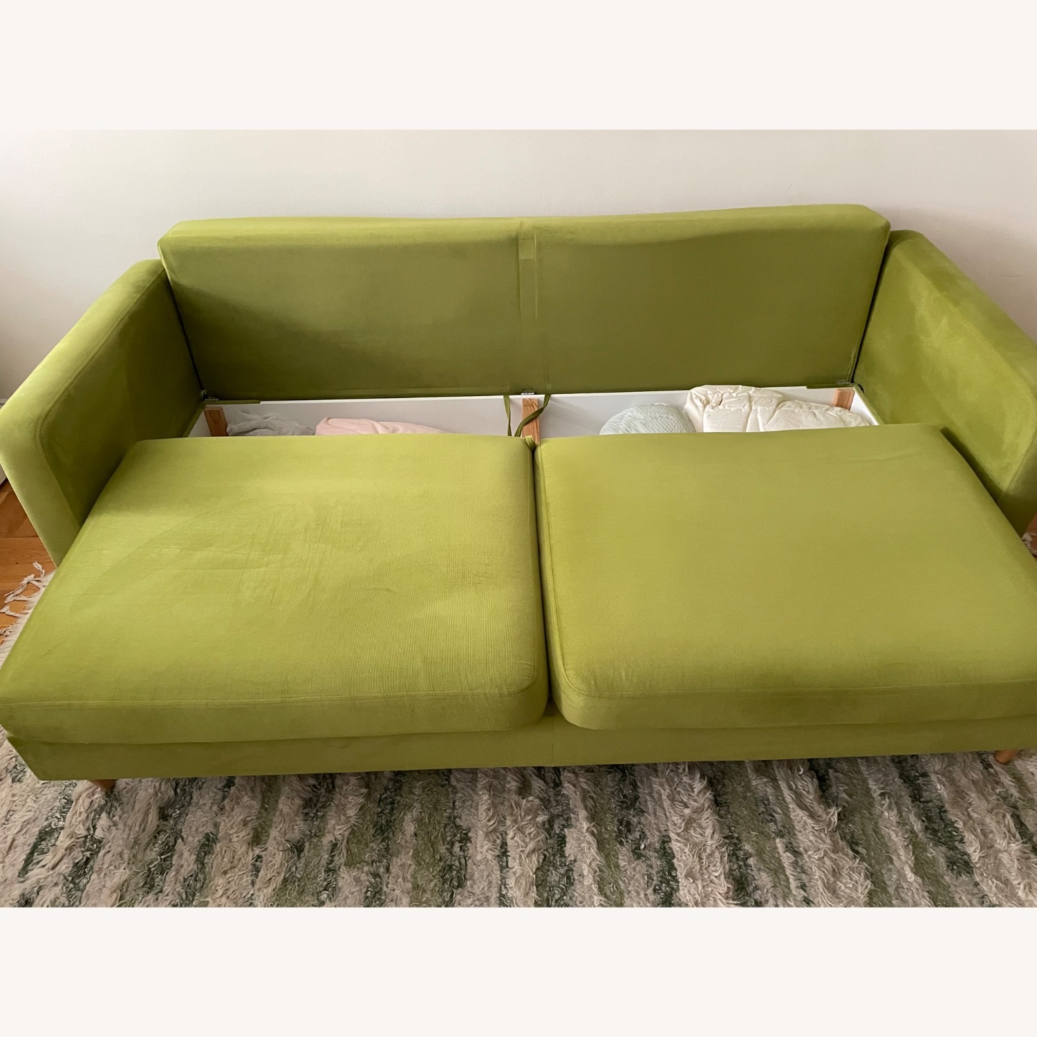 CISCO Brothers Manhattan Green Fabric Sleeper Sofa - image-3