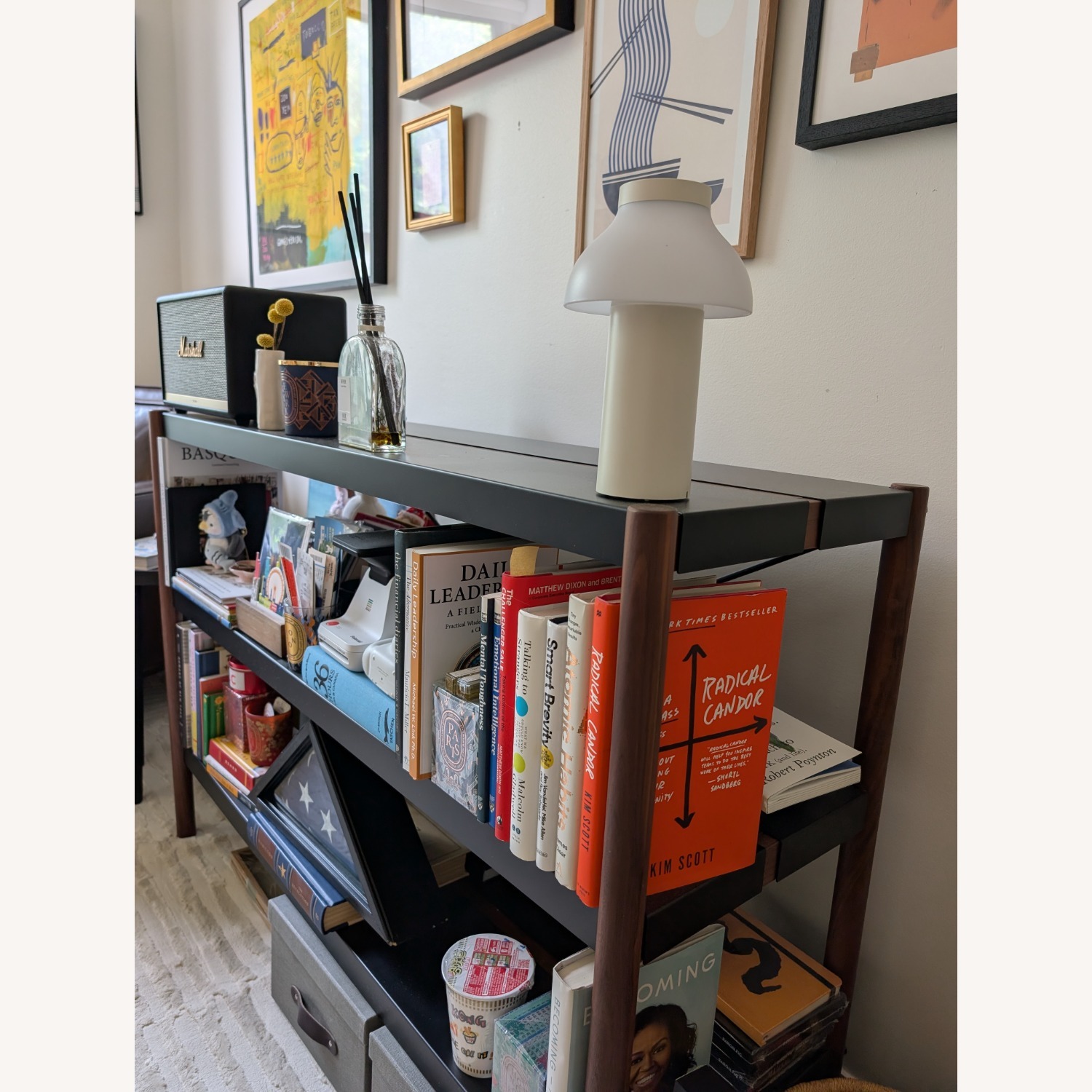 Article Roscoe Walnut Short Bookcase - image-4