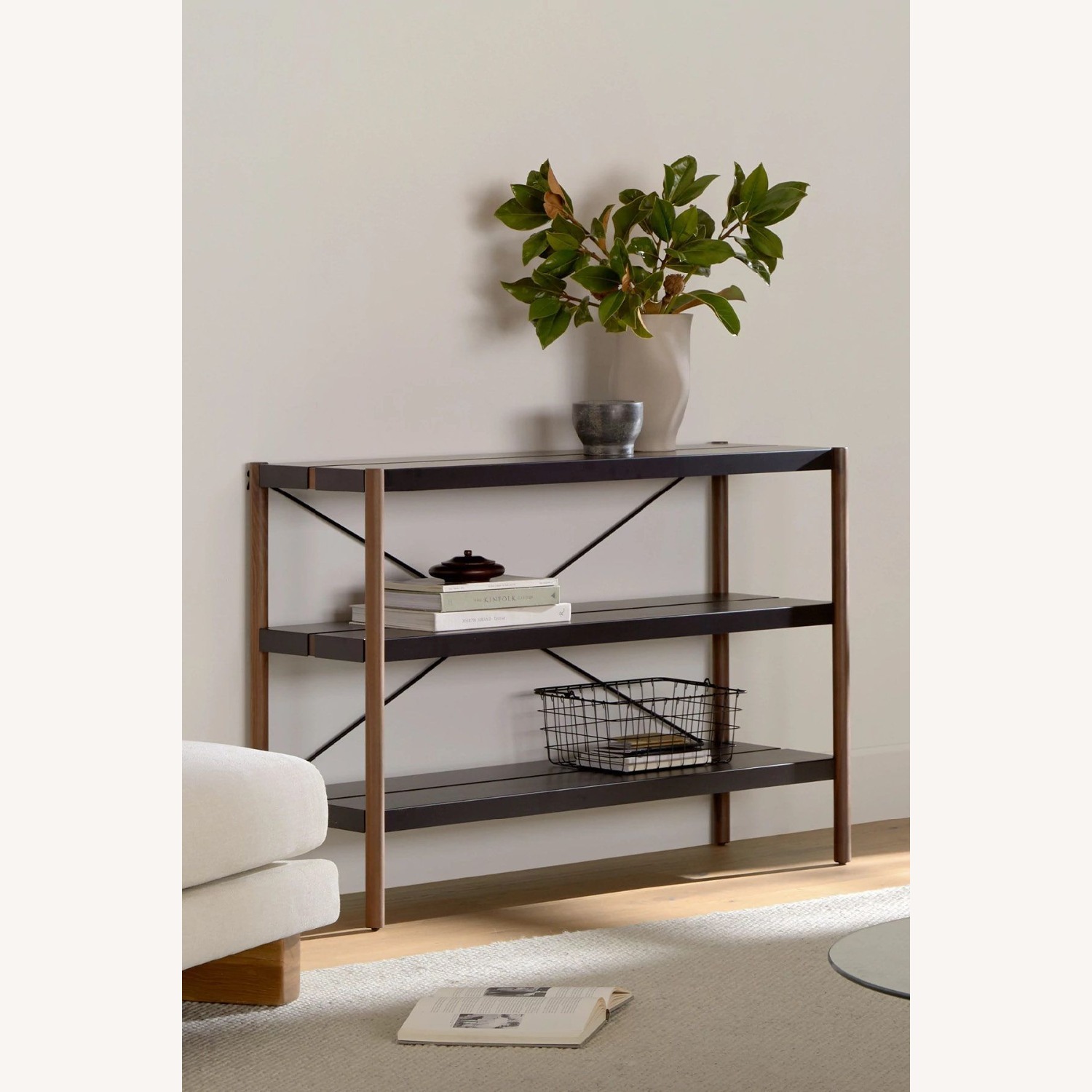 Article Roscoe Walnut Short Bookcase - image-1