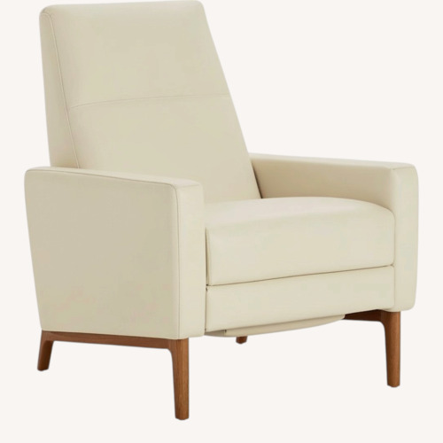 Used Design Within Reach White Leather Flight Recliner for sale on AptDeco