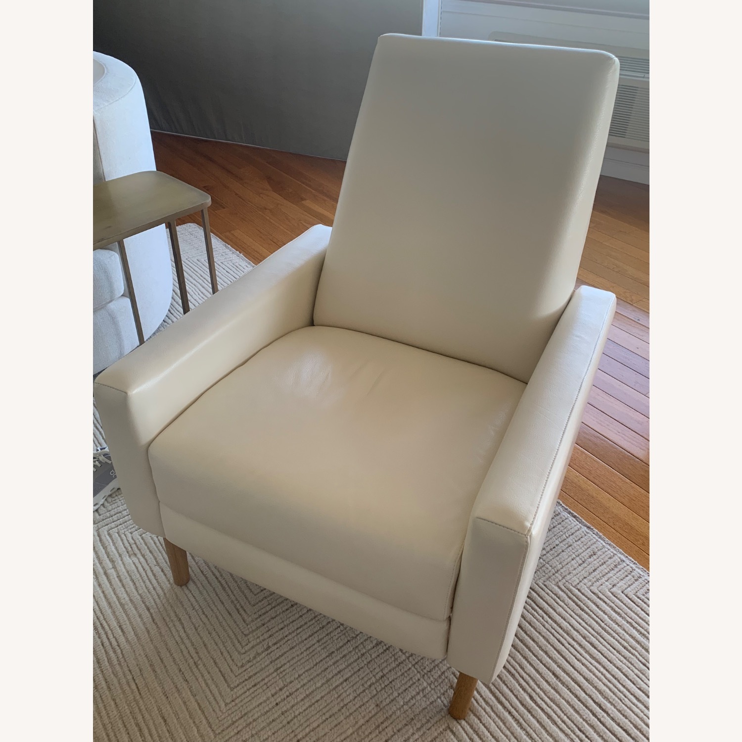 Design Within Reach White Leather Flight Recliner - image-7