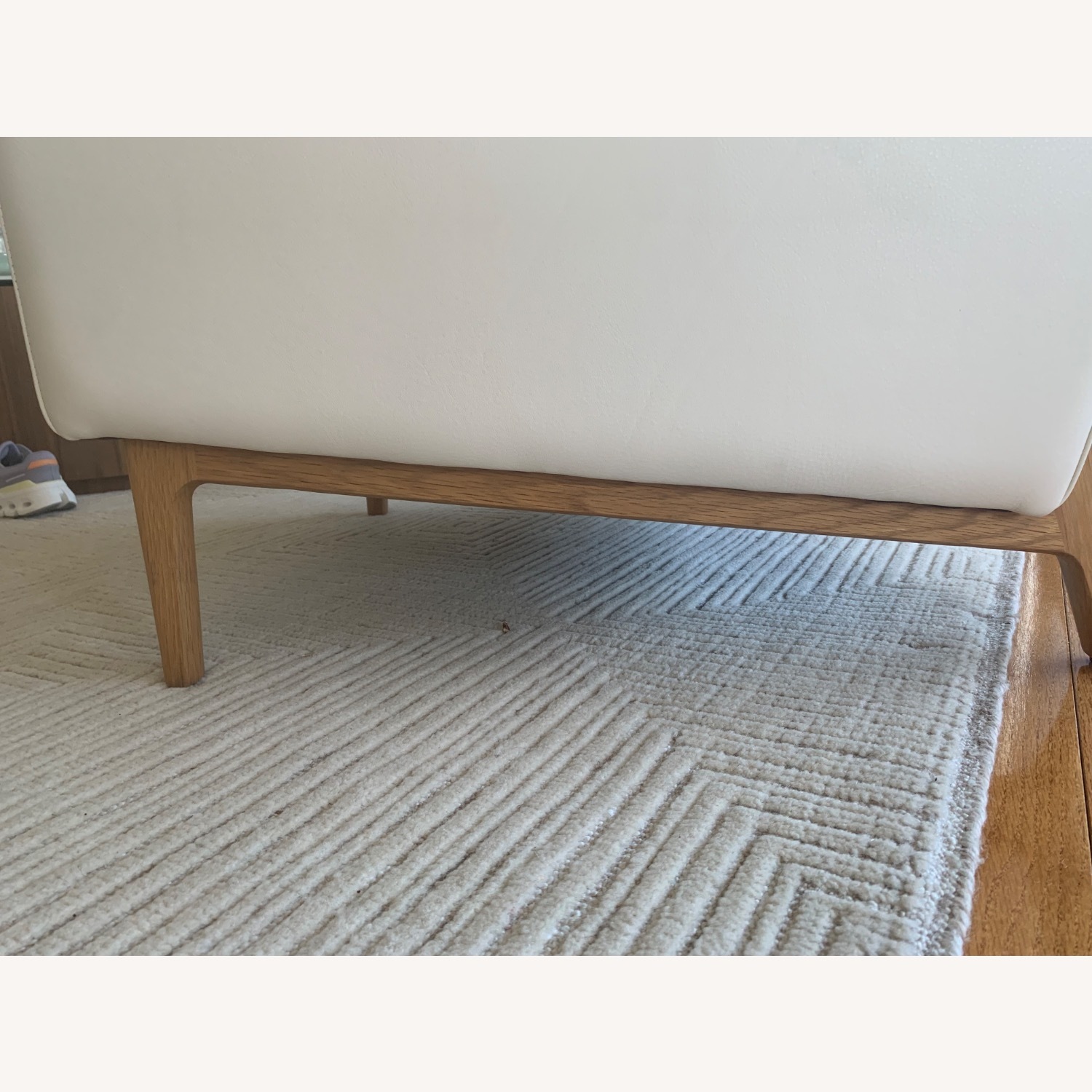 Design Within Reach White Leather Flight Recliner - image-13