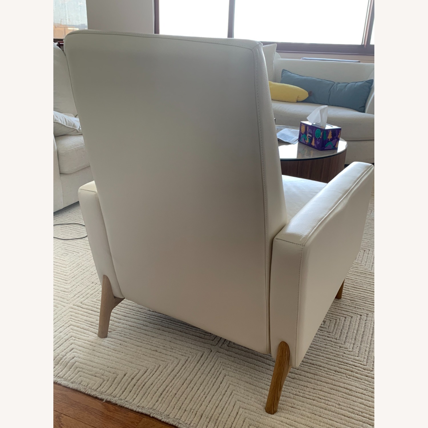 Design Within Reach White Leather Flight Recliner - image-2