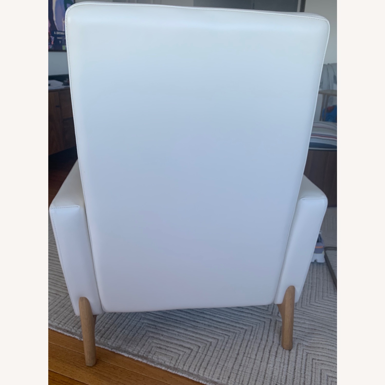 Design Within Reach White Leather Flight Recliner - image-9