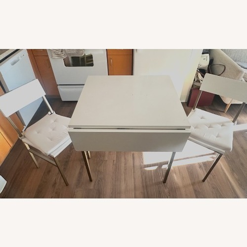 Used White Gold Extendable Dining Set  for sale on AptDeco