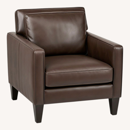 Used Crate & Barrel Rochelle Brown Leather Chair for sale on AptDeco