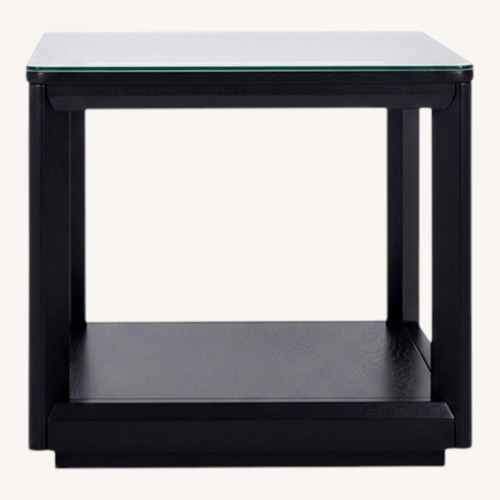 Used Wayfair Glass and Metal Side Tables W Shelf for sale on AptDeco