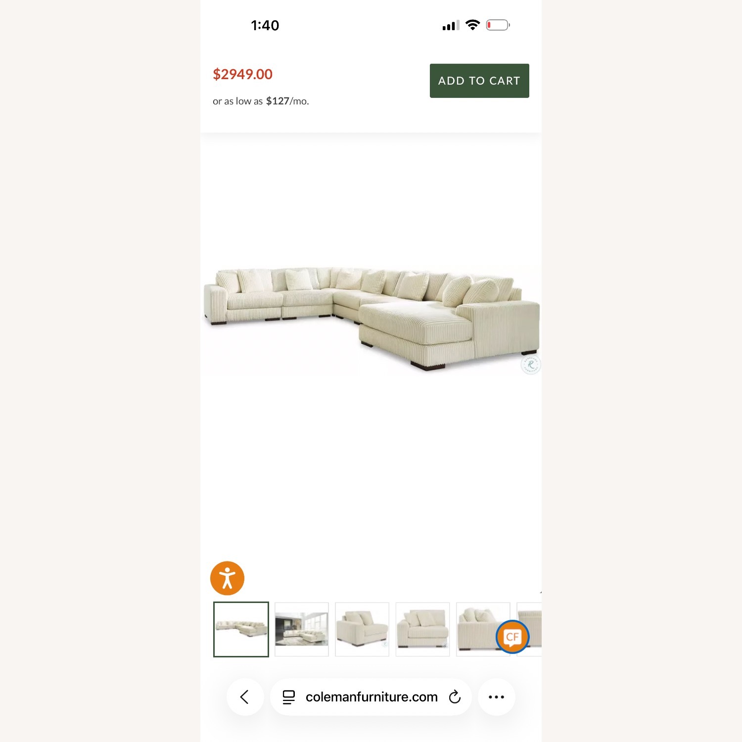 Ashley Furniture Natural 3+ Piece Sectional - image-7