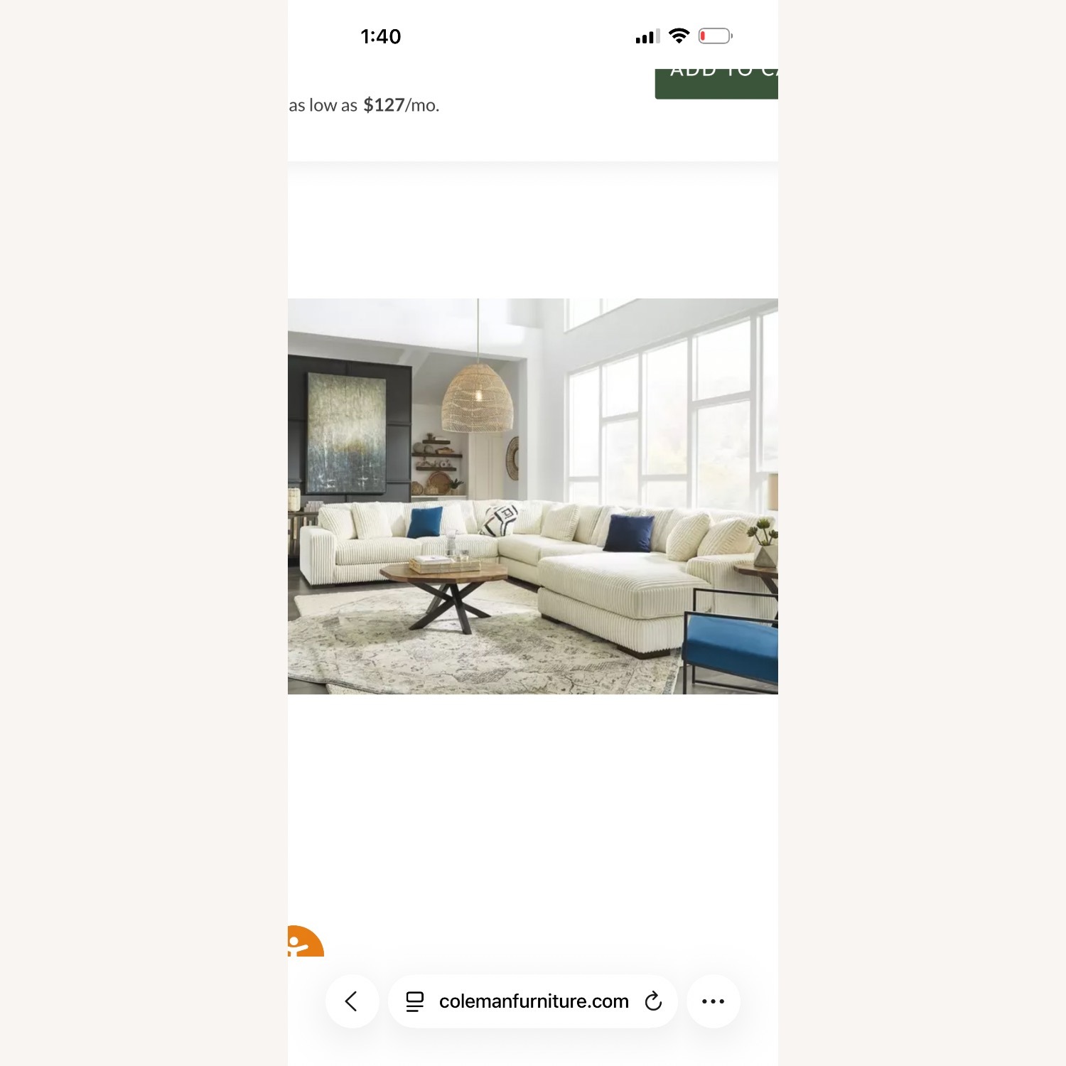 Ashley Furniture Natural 3+ Piece Sectional - image-6
