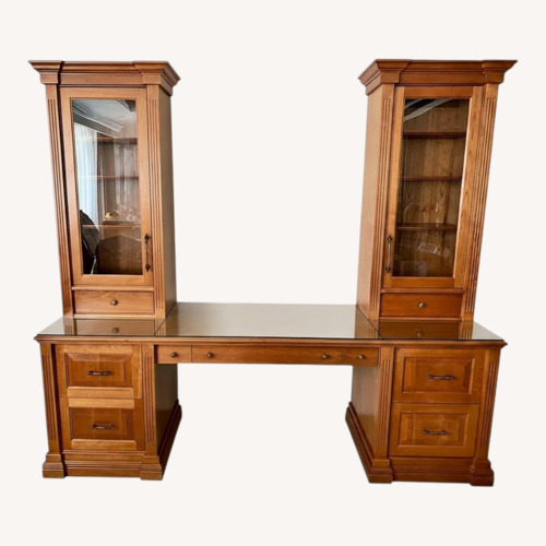 Used Executive Desk with Display Storage /Bookcase for sale on AptDeco