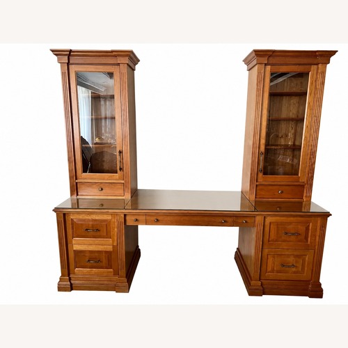Used Executive Desk with Display Storage /Bookcase for sale on AptDeco