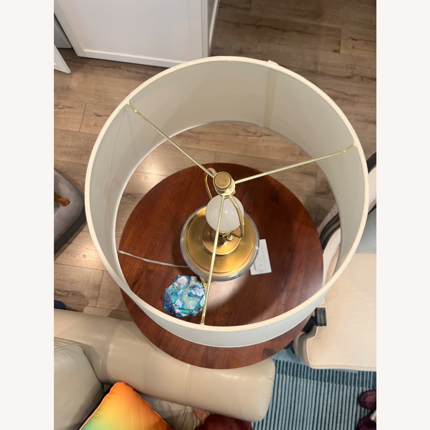 Ethan Allen Transparent Brass Table Lamp - image-3