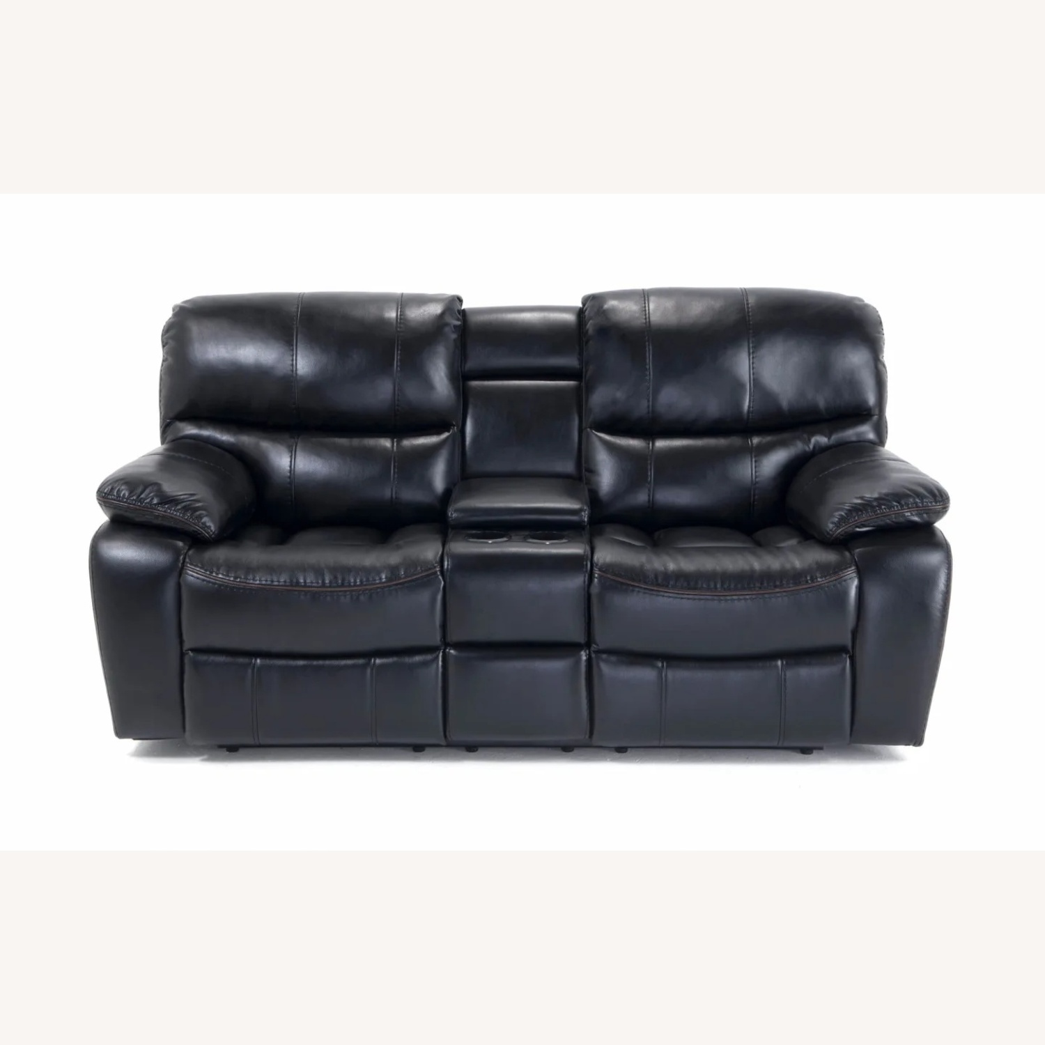 Bob's Discount Furniture Avenger Black 78'' Power Reclining Console Loveseat  - image-4