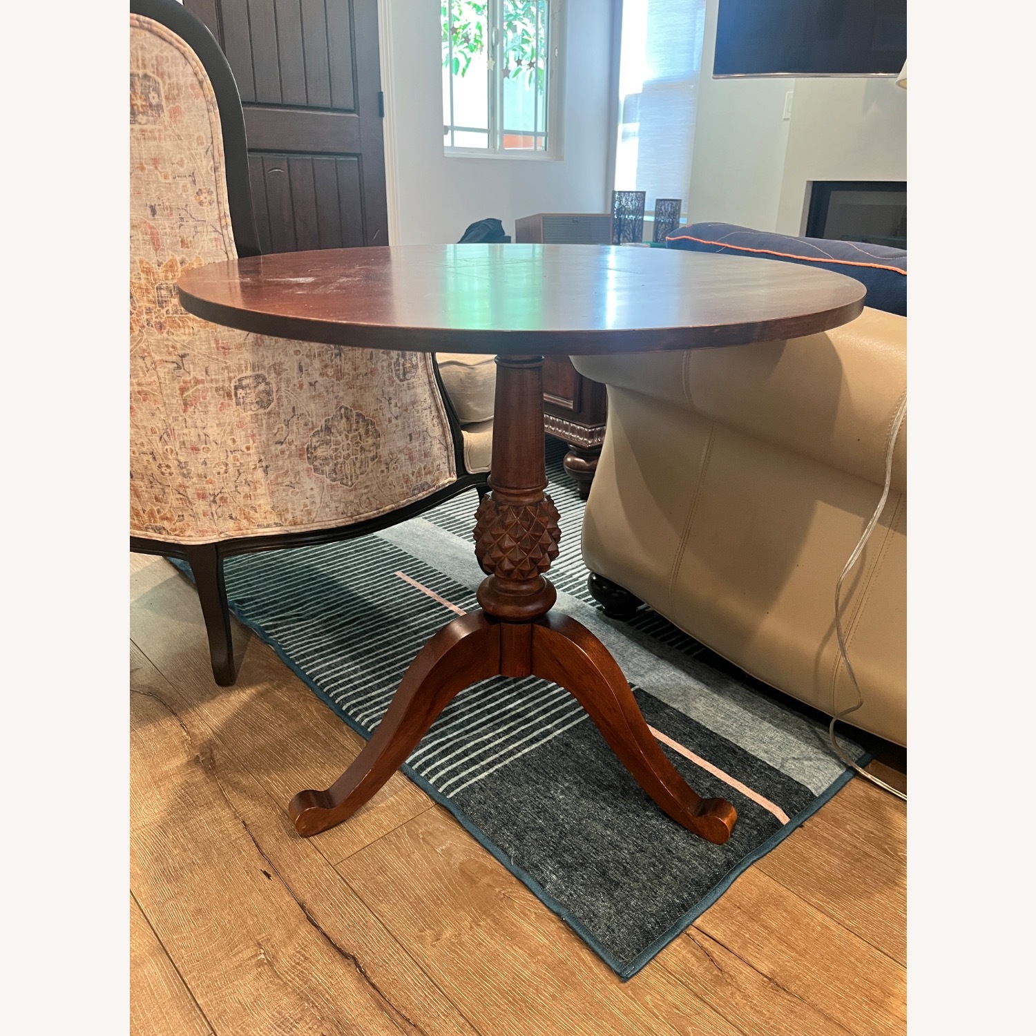 Ethan Allen Coco Dark Brown Wood Side Table - image-1