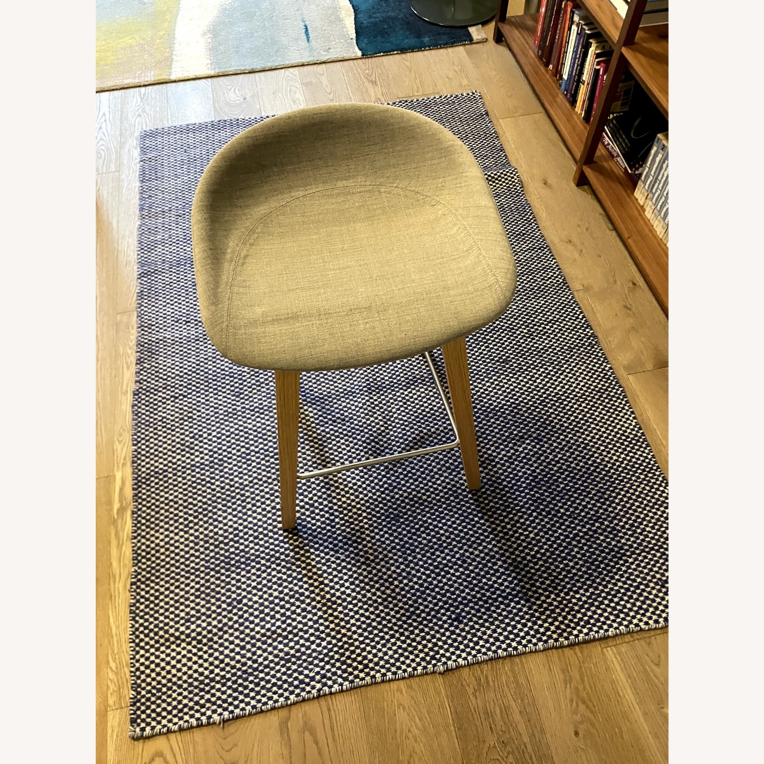 Hay Light Gray Fabric Stool - image-2